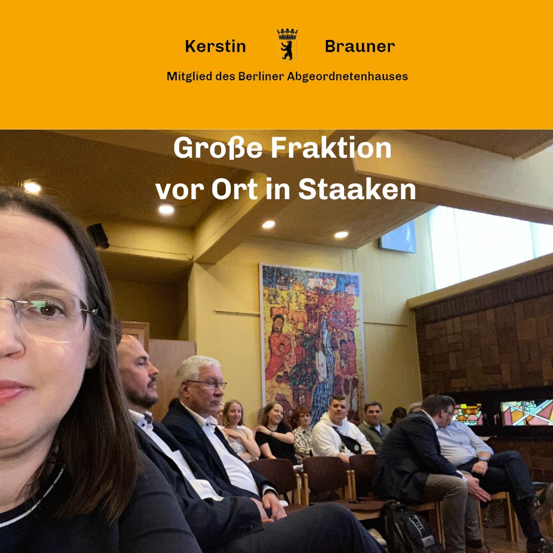Groe Fraktion vor Ort in Staaken