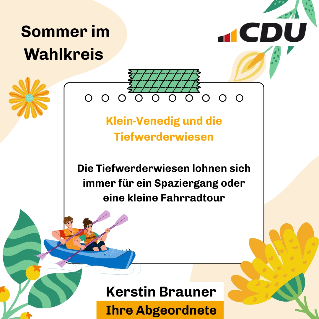 Sommer im Wahlkreis: Tiefwerderwiesen
