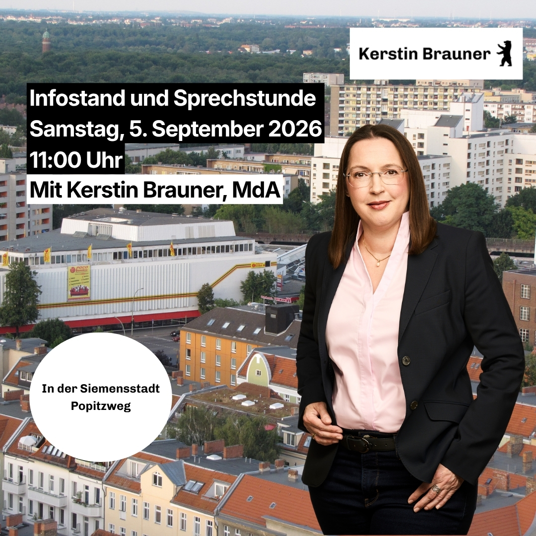 Siemensstadt: Infostand und Sprechstunde Ihrer Abgeordneten